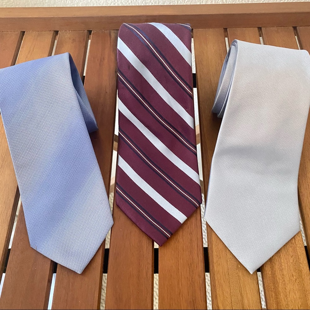 Lot of Mens Blue Colored Ties in Various Brands